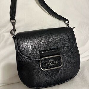 Coach Black Pebbled Leather Crossbody Bag